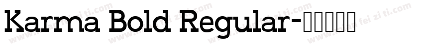 Karma Bold Regular字体转换